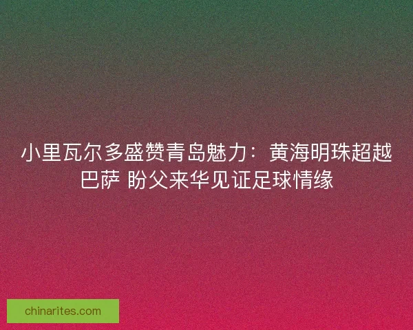 小里瓦尔多盛赞青岛魅力：黄海明珠超越巴萨 盼父来华见证足球情缘