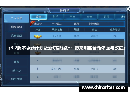 《3.2版本更新计划及新功能解析：带来哪些全新体验与改进》